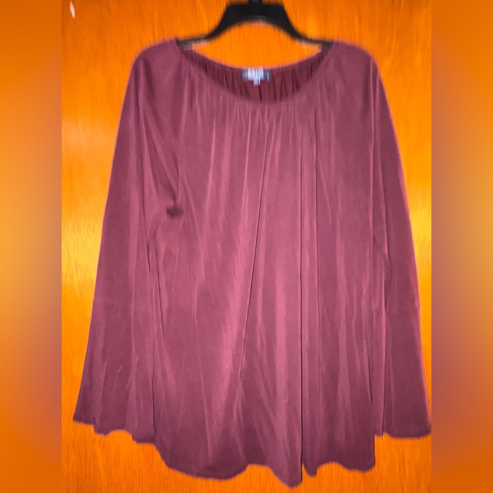 Clinton Kelly Women's Burgundy Top XL 💜